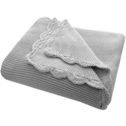 Babydecke Bio-Baumwolle Mit Muschelkante, Blau -Hans Natur Kindersale 00fc97c7 318689 1