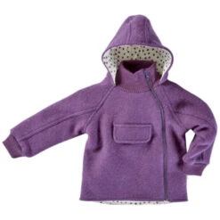 Kinder Jacke Mit Kapuze Bio-Schurwolle Walk Hellgrau -Hans Natur Kindersale 020a4af3 302702