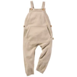 Hans Natur Kindersale 13 Baby Und Kinder Latzhose Strick-Qualität Bio-Baumwolle Beige Melange