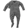 Baby Wickel Strampler Bio-Baumwolle Feinstrick Grau