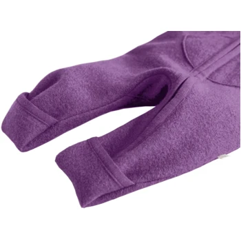 Baby Overall Mit Kapuze Bio-Schurwolle Walk Lila 2 Baby Overall Mit Kapuze Bio-Schurwolle Walk Lila – Bild 2