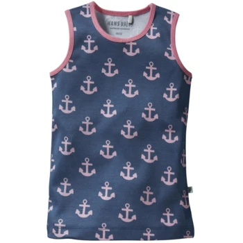 Kinder Unterhemd Bio-Baumwolle Türkis-weiß 14 Kinder Unterhemd Bio-Baumwolle Türkis-weiß – Bild 14