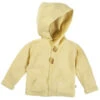 Kinder Strickjacke Mit Kapuze Bio-Baumwolle Gelb Melange
