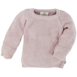 Baby Und Kinder Pullover Grobstrick Bio-Baumwolle Rosé