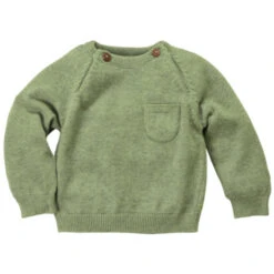 Baby Und Kinder Pullover Feinstrick Bio-Baumwolle Matcha