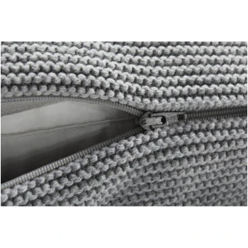 Kissenbezug 50x50 Cm Bio Baumwolle Light Grey-melange 3 Kissenbezug 50x50 Cm Bio Baumwolle Light Grey-melange – Bild 3