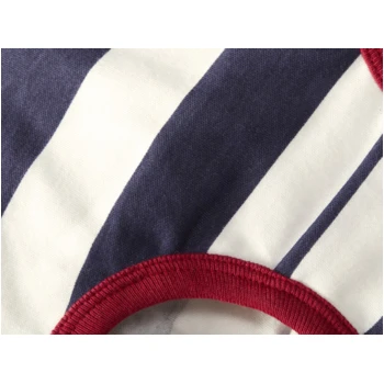 Kinder Slip Bio-Baumwolle Blockstreifen Blau 2 Kinder Slip Bio-Baumwolle Blockstreifen Blau – Bild 2