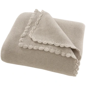 Kuscheldecke Für Erwachsene Bio-Baumwolle Light Beige Melange 1 Kuscheldecke Für Erwachsene Bio-Baumwolle Light Beige Melange