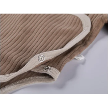 Baby Wickelbody Langarm Bio-Baumwolle 2er Set Beige-braun 5 Baby Wickelbody Langarm Bio-Baumwolle 2er Set Beige-braun – Bild 5