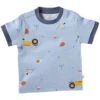 Baby T-Shirt Bio-Baumwolle Garten Blau
