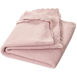 Babydecke Bio-Baumwolle Wellenkante Graublau -Hans Natur Kindersale 295e626d 335317 2