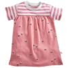 Baby Kleid Kurzarm Bio-Baumwolle Biene Rosa