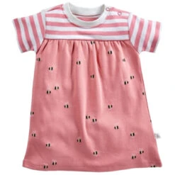 Baby Kleid Kurzarm Bio-Baumwolle Pilzparty Rosa -Hans Natur Kindersale 32596aca 286673