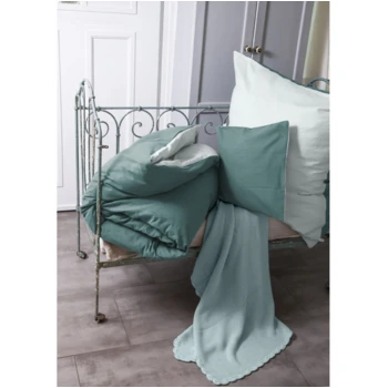 Biber Bettwäsche Zum Wenden Bio-Baumwolle Grün 2 Biber Bettwäsche Zum Wenden Bio-Baumwolle Grün – Bild 2