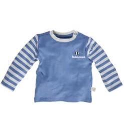 Baby Langarmshirt Bio-Baumwolle Blau