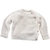 Baby Jacke Perl-Strick Bio-Baumwolle Hellgrau Melange