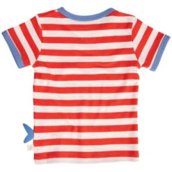 Kinder T-Shirt Bio-Baumwolle Wal Rot-off White -Hans Natur Kindersale 3dd75790 286641