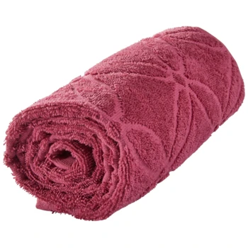 Handtuch Bio-Baumwolle Frottee Blume Fliederbeere 3 Handtuch Bio-Baumwolle Frottee Blume Fliederbeere – Bild 3