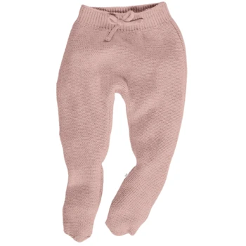 Baby Hose Mit Füßchen Bio-Baumwolle Strick Hellgrau Melange 8 Baby Hose Mit Füßchen Bio-Baumwolle Strick Hellgrau Melange – Bild 8