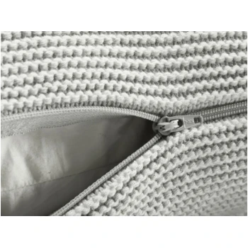 Kissenbezug 50x50 Cm Bio Baumwolle Vanilla-grey-melange 2 Kissenbezug 50x50 Cm Bio Baumwolle Vanilla-grey-melange – Bild 2