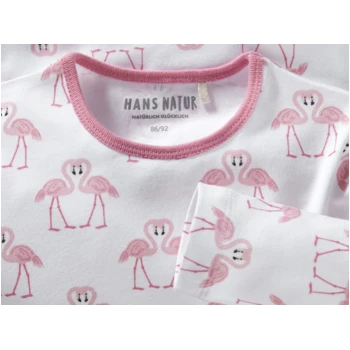 Kinder Unterhemd Langarm Bio-Baumwolle Flamingo 2 Kinder Unterhemd Langarm Bio-Baumwolle Flamingo – Bild 2