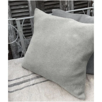 Kissenbezug 50x50 Cm Bio Baumwolle Vanilla-grey-melange 4 Kissenbezug 50x50 Cm Bio Baumwolle Vanilla-grey-melange – Bild 4