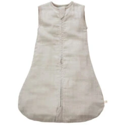 Schlafsack Baby Bio Baumwolle Musselin Hellgrau