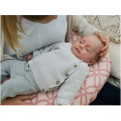 Baby Jacke Perl-Strick Bio-Baumwolle Hellgrau Melange -Hans Natur Kindersale 4e1e4315 319988