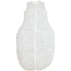 Winterschlafsack Baby Bio-Schurwolle Tupfen Hellgrau