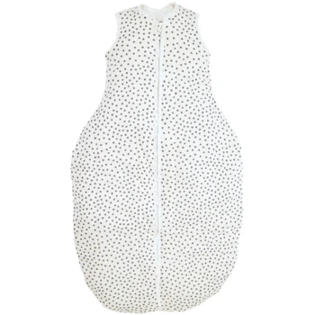 Winterschlafsack Baby Bio-Schurwolle Tupfen Hellgrau 1 Winterschlafsack Baby Bio-Schurwolle Tupfen Hellgrau