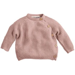 Baby Jacke Schlüttli Bio-Baumwolle Strick Dunkelgrau Melange -Hans Natur Kindersale 5ae5204f 311304 2