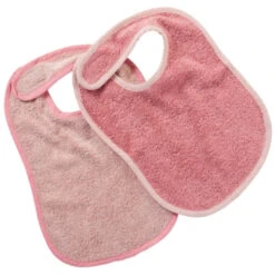Lätzchen Mit Klettverschluss Bio Baumwolle 2er Set Rosa