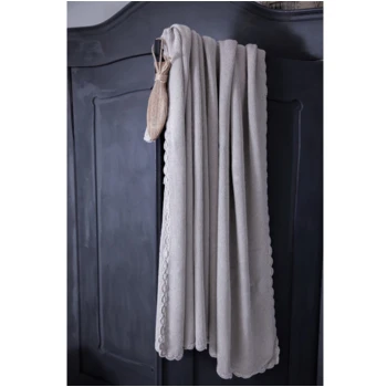 Kuscheldecke Für Erwachsene Bio-Baumwolle Light Beige Melange 5 Kuscheldecke Für Erwachsene Bio-Baumwolle Light Beige Melange – Bild 5