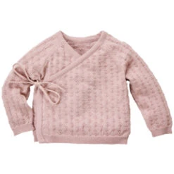 Baby Jacke Zum Wickeln Bio-Baumwolle Ajourstrick Blümchen Beige -Hans Natur Kindersale 5f970435 343402 2