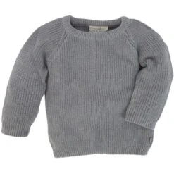 Baby Und Kinder Pullover Grobstrick Bio-Baumwolle Graphit