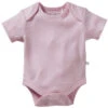 Baby Body Kurzarm Bio-Baumwolle Hell Rosa