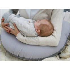 Stillkissen Stillmond, Bezug Bio-Baumwolle, Kapok-Füllung Grau -Hans Natur Kindersale 612c66f5 319236