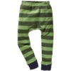 Kinder Unterhose Lang Bio-Baumwolle Blockstreifen Grün