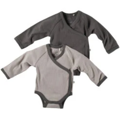Baby Wickelbody Langarm Bio-Baumwolle 2er Set Off White -Hans Natur Kindersale 633449d7 312051 3