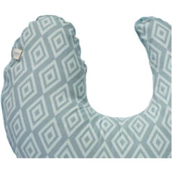 Stillkissen Stillmond, Bezug Bio-Baumwolle, Kapok-Füllung Raute Mint -Hans Natur Kindersale 6422c433 287825