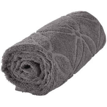 Handtuch Bio-Baumwolle Frottee Blume Dunkelgrau 19 Handtuch Bio-Baumwolle Frottee Blume Dunkelgrau – Bild 19