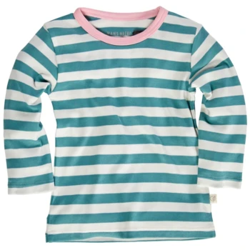 Kinder Langarmshirt Bio-Baumwolle Blau-off White 12 Kinder Langarmshirt Bio-Baumwolle Blau-off White – Bild 12