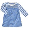 Baby Kleid Langarm Bio-Baumwolle Biene Blau