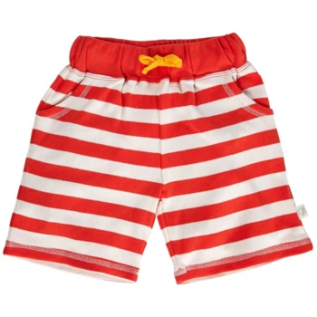 Kinder Shorts Bio-Baumwolle Rot-off White 1 Kinder Shorts Bio-Baumwolle Rot-off White