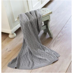Babydecke Ajour Strick Bio-Baumwolle Grey -Hans Natur Kindersale 6a239f8b 273730