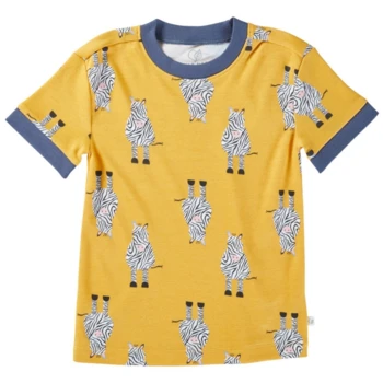 Kinder T-Shirt Bio-Baumwolle Zebrafreunde Curry 1 Kinder T-Shirt Bio-Baumwolle Zebrafreunde Curry