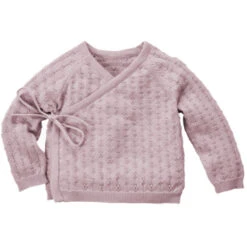 Baby Jacke Zum Wickeln Bio-Baumwolle Ajourstrick Blümchen Beige -Hans Natur Kindersale 6fb5beb3 347090 2