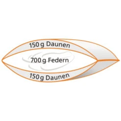 Drei-Kammer-Kissen Daunen -Hans Natur Kindersale 7188ffff 228108