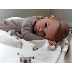 Babydecke Bio-Baumwolle Giraffe Natur -Hans Natur Kindersale 73609445 340236