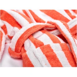 Kinder Bademantel Mit Kapuze Bio-Baumwolle Koralle-weiß -Hans Natur Kindersale 73e35bc0 295757